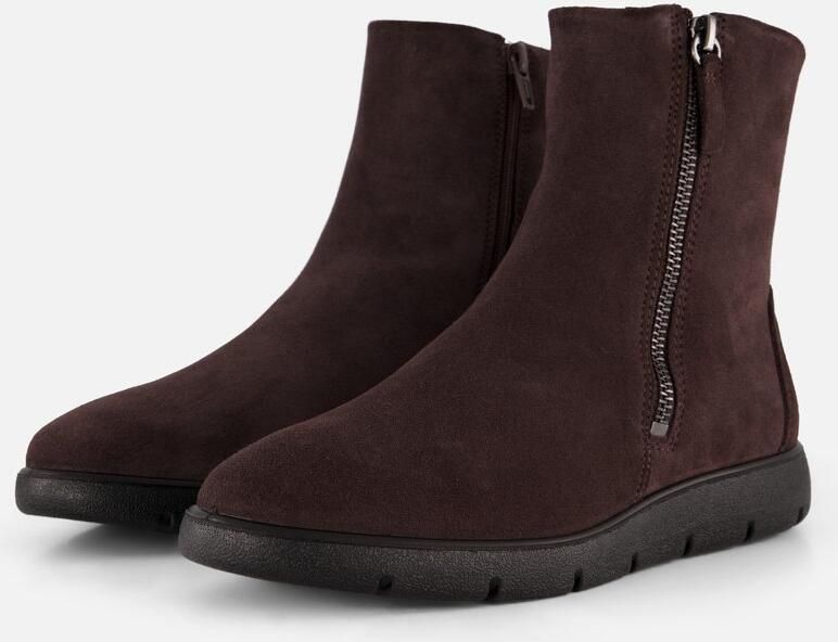 ECCO Bella 2 W Zip Enkellaarsjes bruin Suede