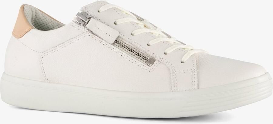 ECCO Classic suede dames sneakers wit Uitneembare zool