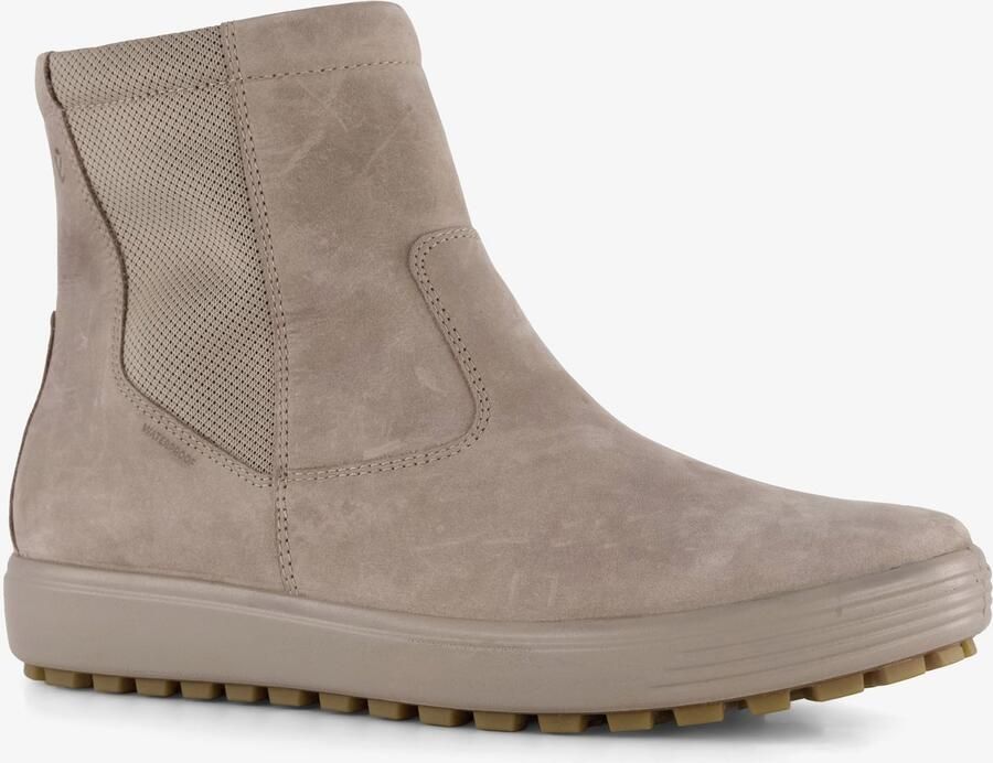 ECCO Classic Tred mid-cut leren dames boots beige Uitneembare zool