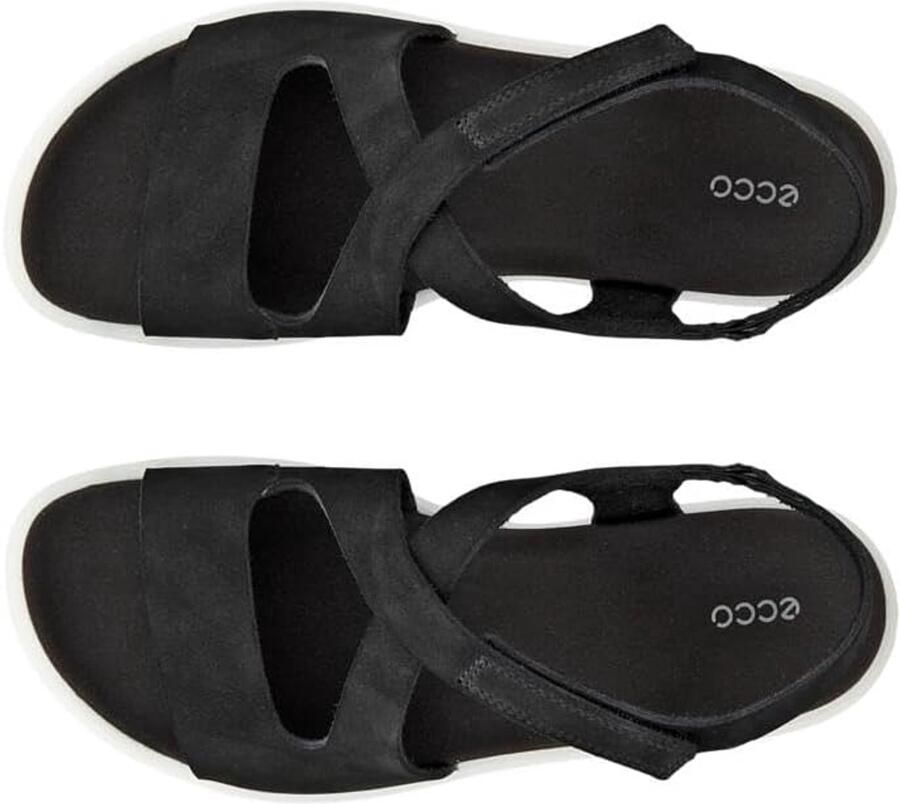 Dames Sandalen Zwart Leer Comfortabele Pasvorm
