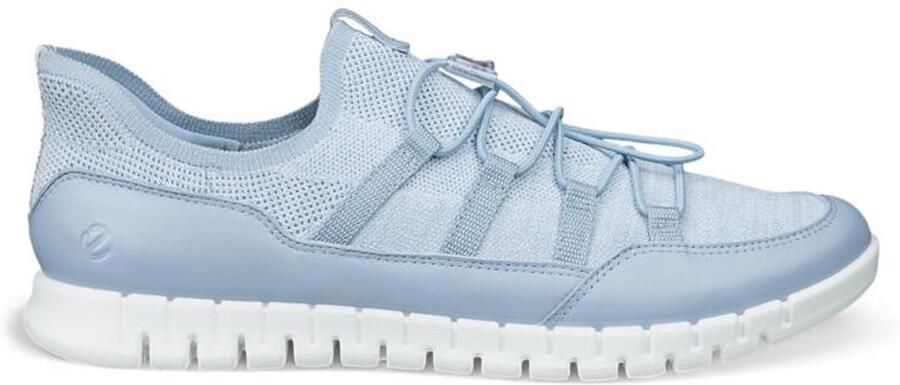 ECCO Gruuv Lite W Limestone leren dames sneakers blauw Uitneembare zool