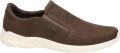 Ecco Instappers Irving slip-on sneaker lage schoen vrijetijdsslippers met stretchinzetten - Bruin
