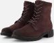 ECCO Metro Vienna Veterboots bruin Suede Dames - Rood
