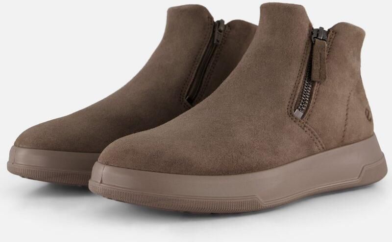 ECCO Move W Zip Enkellaarsjes taupe Suède Dames