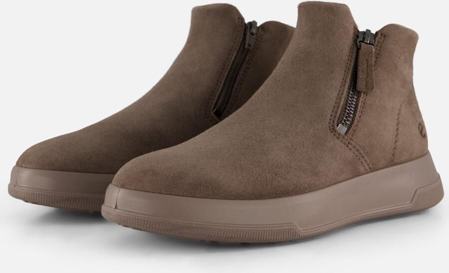 ECCO Move W Zip Enkellaarsjes taupe Suède Dames