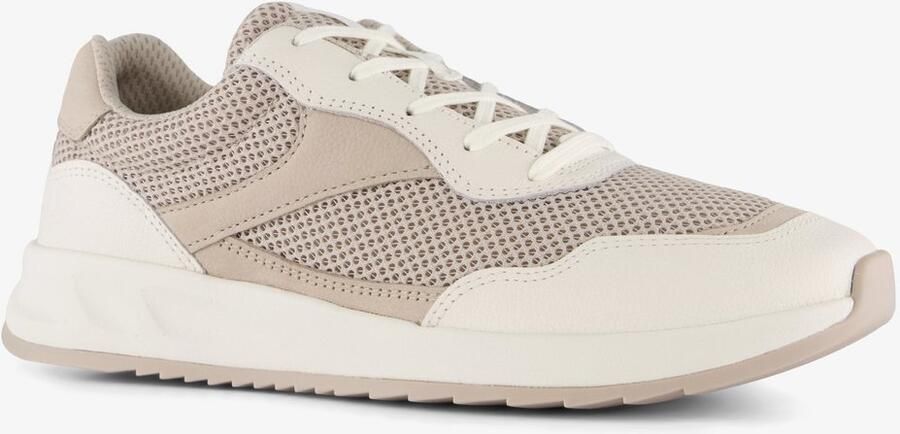 ECCO OTM Gravel dames sneakers beige Uitneembare zool