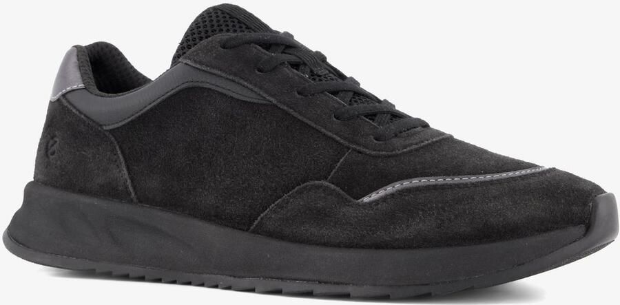 ECCO OTM W Low-Cut suède dames sneakers zwart Echt leer Uitneembare zool