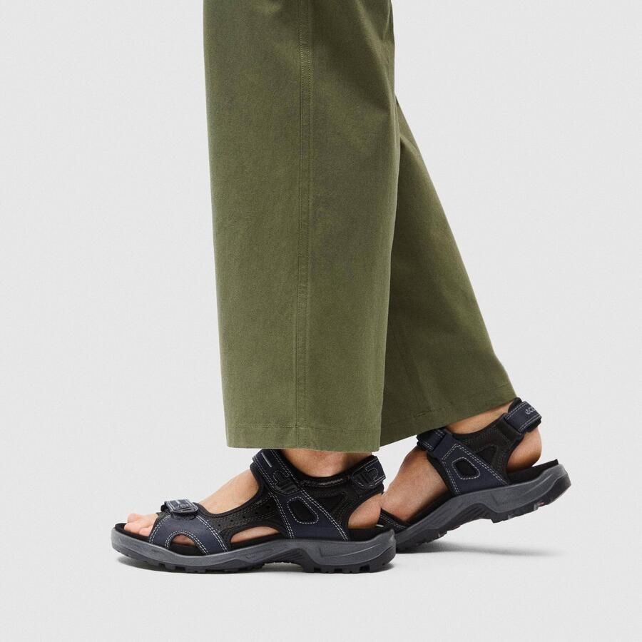 ECCO Receptor Sandalen zwart Leer