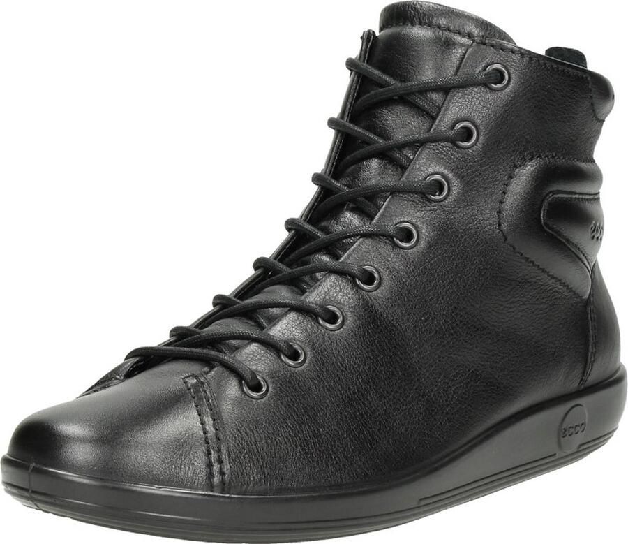 ECCO SOFT 2.0 dames Veterboot Sneakers Zwart - Foto 3