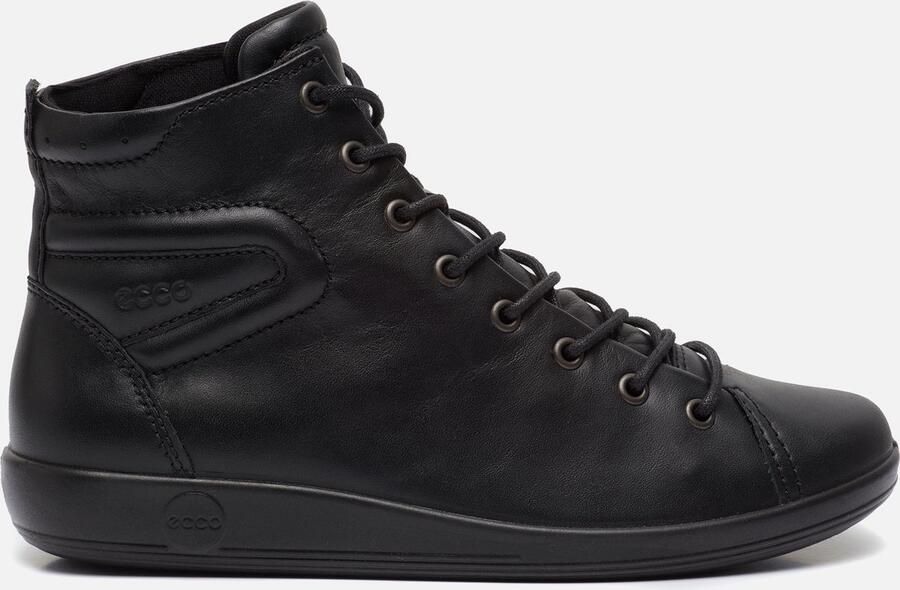 ECCO SOFT 2.0 dames Veterboot Sneakers Zwart
