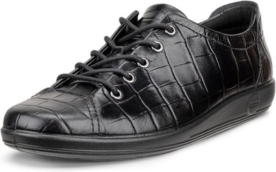 ECCO art. 206503 12001 soft 2.0 zwart dames veters - Foto 2