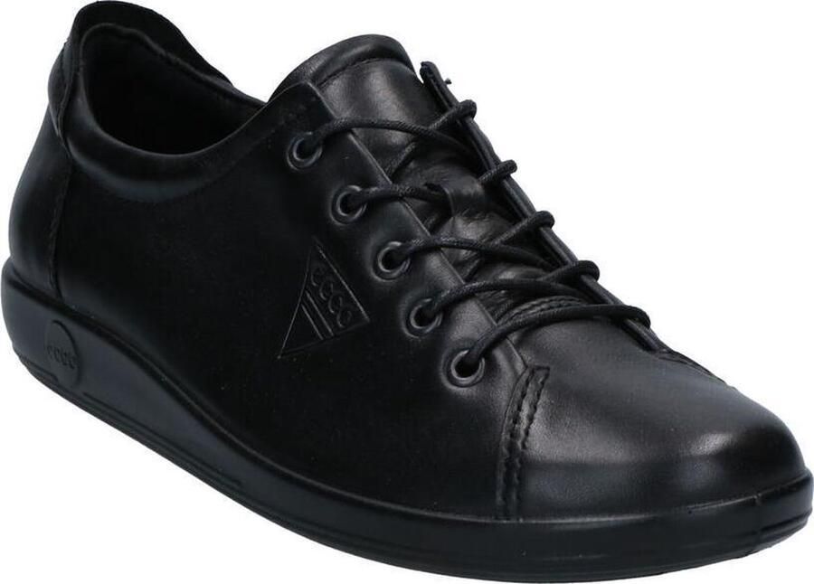 Ecco Veterschoenen Soft 2.0 vrijetijdsschoen lage schoen veterschoen met subtiele logo-opdruk - Foto 4