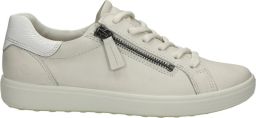 ECCO Soft 7 Side Zip Lace Veterschoenen Laag wit