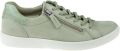 ECCO Soft 7 Side Zip Sneakers groen Nubuck Dames - Groen