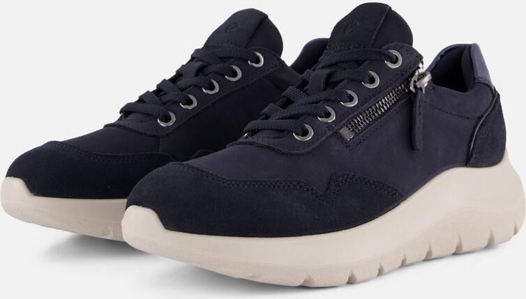 ECCO Valerie Side Zip Sneakers blauw Nubuck - Foto 2