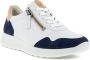 ECCO Flexfure Runner dames sneaker Wit blauw - Thumbnail 3