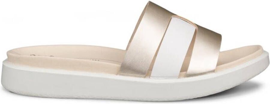 ECCO Flowt Slippers wit Leer Dames