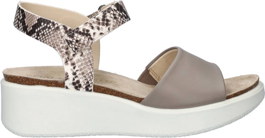ECCO Flowt Wedge Cork dames sandaal Taupe