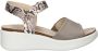 ECCO Flowt Wedge Cork dames sandaal Taupe - Thumbnail 1