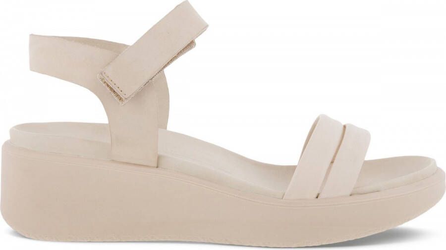 ECCO Flowt Wedge LX sandalen met sleehak beige Dames Leer