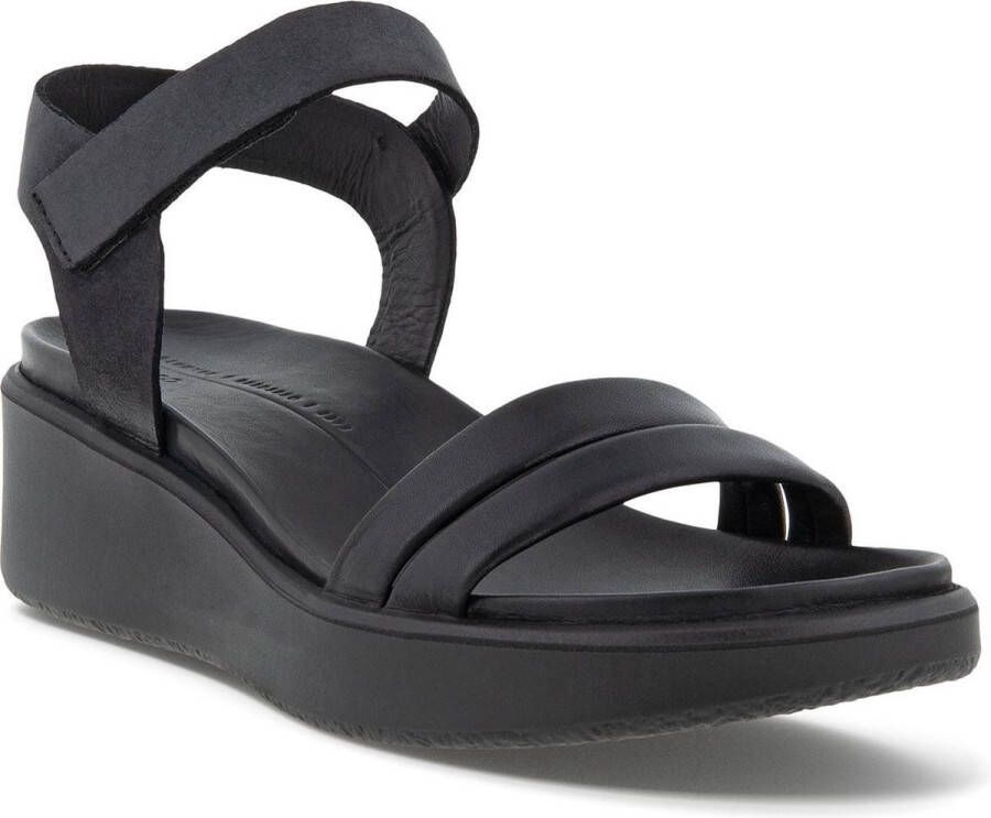 ECCO Flowt Wedge sandalen met sleehak zwart - Foto 2