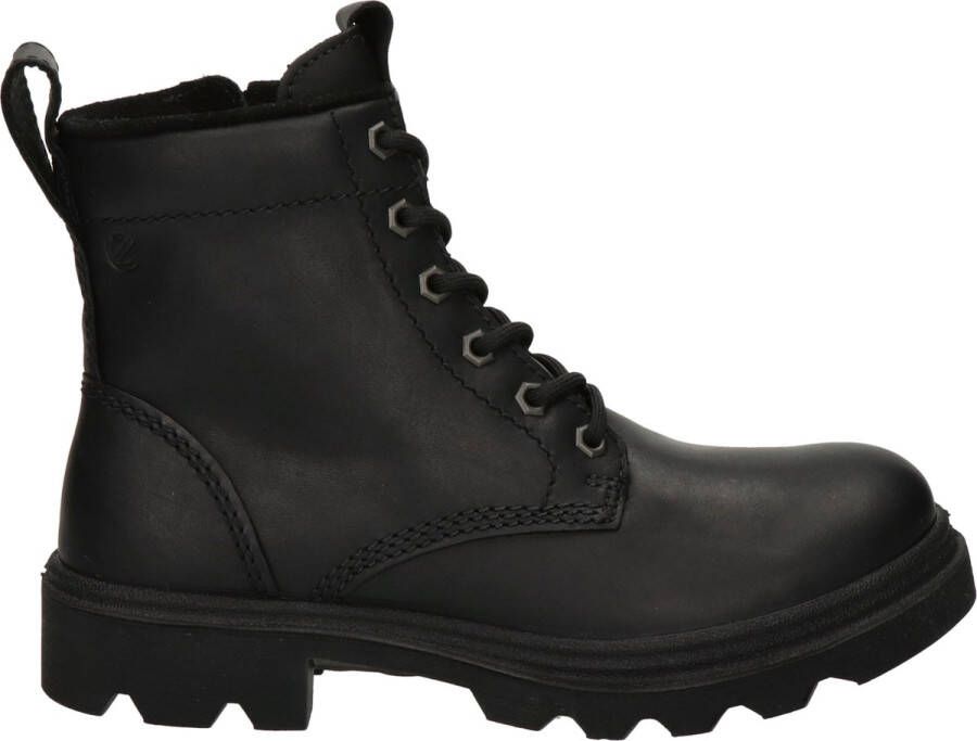 Ecco Hoge veterschoenen Grainer W ankle boot winter boots block heel with lambswool lining