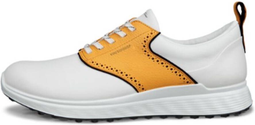 ECCO M Golf S-Casual Heren Golfschoenen Wit Geel Zwart