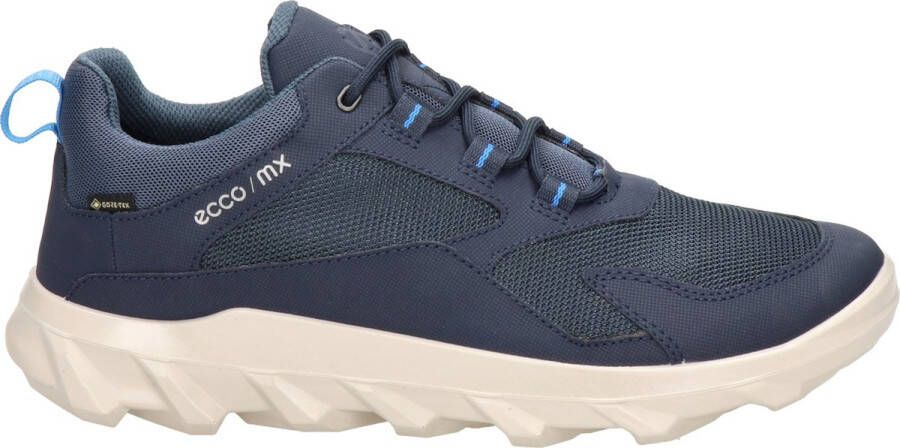 ECCO MX M Low GTX Sneakers Blauw Textiel Heren