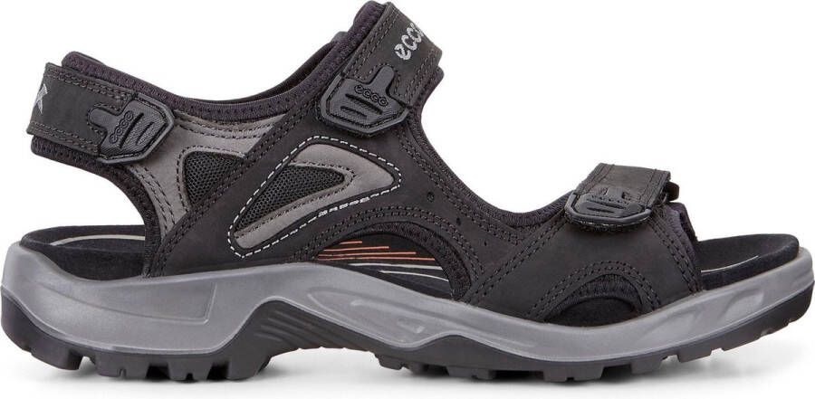 ECCO Offroad leren heren sandalen Zwart