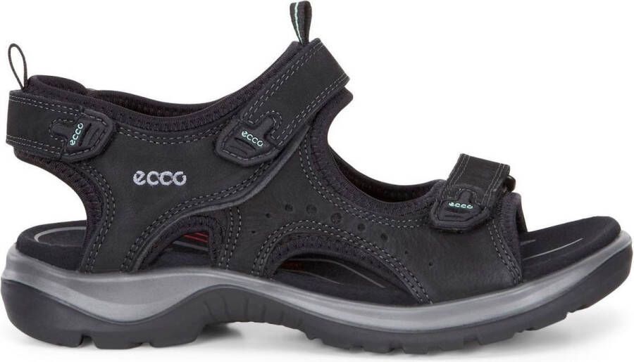 ECCO Offroad leren dames sandalen Zwart Echt leer