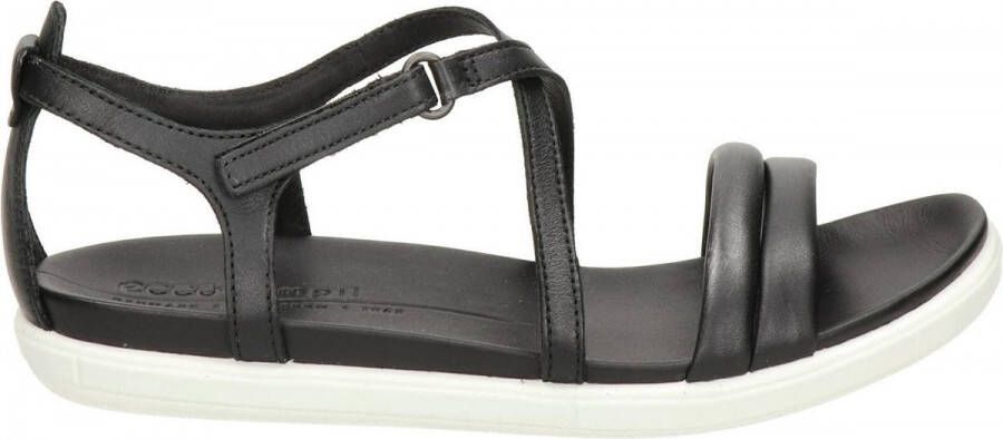 ECCO Simpil Sandal Dames leren platte sandaal Zwart Size: 36 (UK 3.5-4)