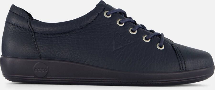 ECCO Soft Classic leren dames veterschoenen Blauw Echt leer Uitneembare zool