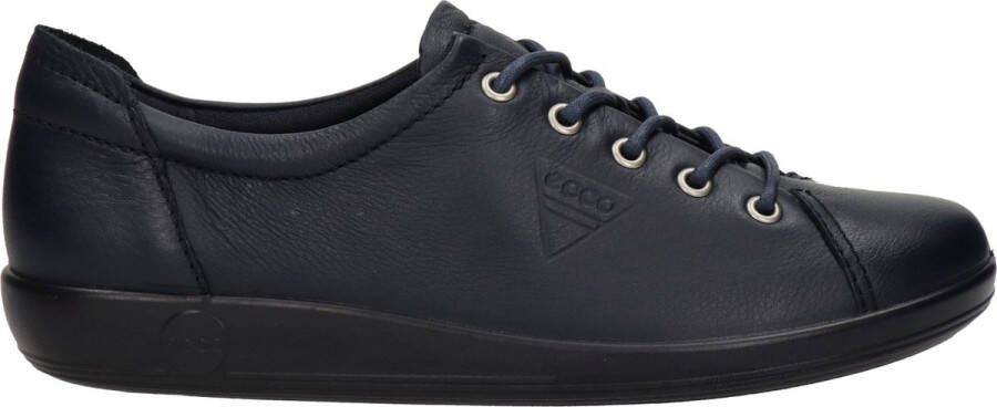 ECCO Soft Classic leren dames veterschoenen Blauw Echt leer Uitneembare zool