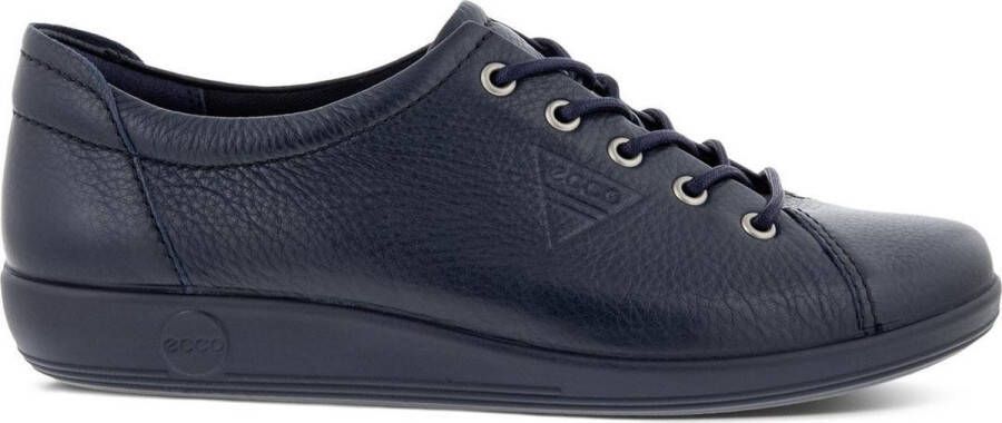 ECCO Soft Classic leren dames veterschoenen Blauw Echt leer Uitneembare zool