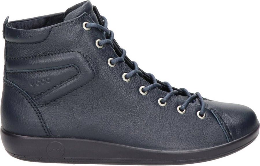 ECCO Soft 2.0 veterboots blauw Leer Dames