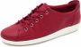 ECCO Soft 2.0 Sneakers rood Leer - Thumbnail 1