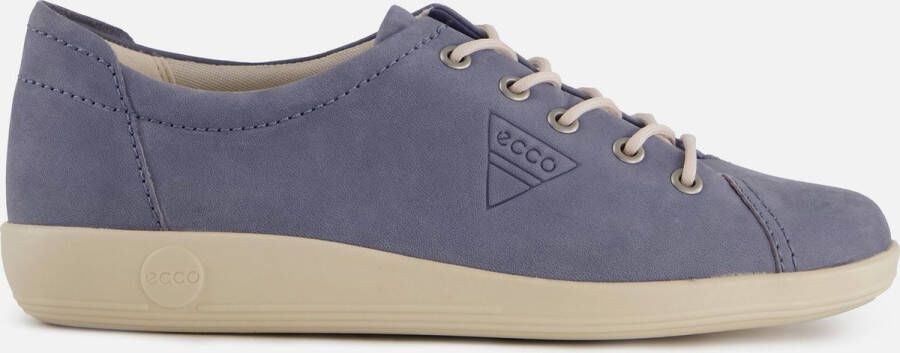 ECCO Soft 2.0 W Veterschoenen blauw Nubuck Dames