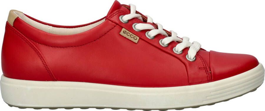 ECCO Soft 7 W Sneakers rood Leer Dames