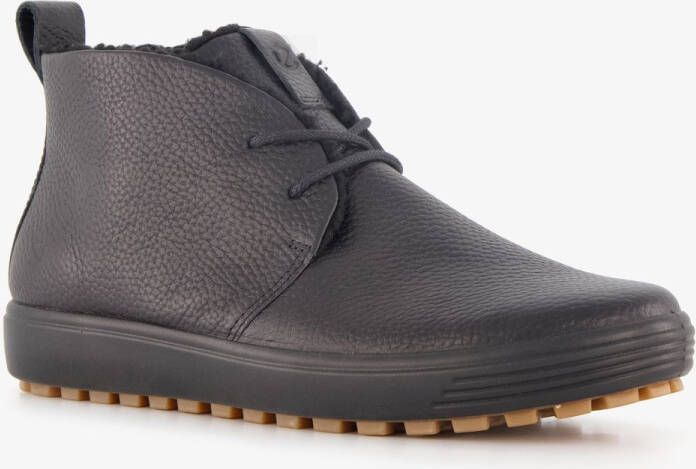 ECCO Soft 7 Tred leren dames veterschoenen zwart Uitneembare zool