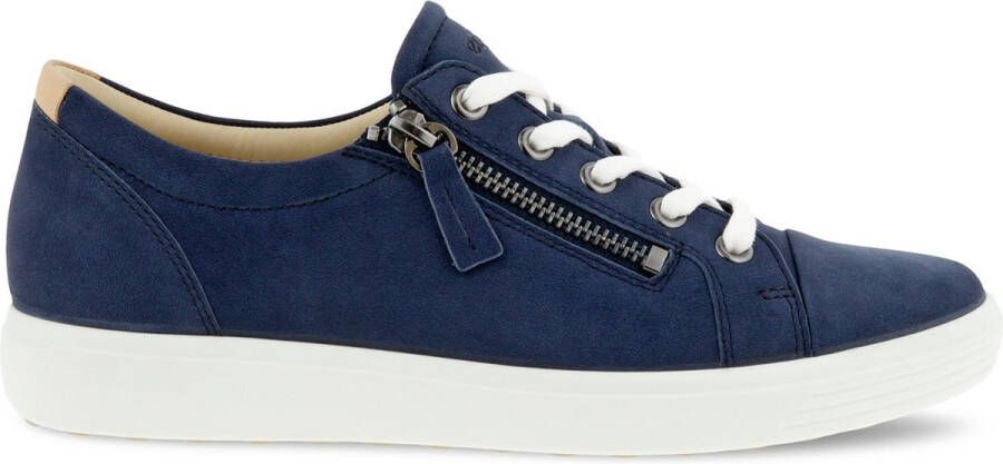 ECCO Soft 7 W sneakers blauw Nubuck Dames