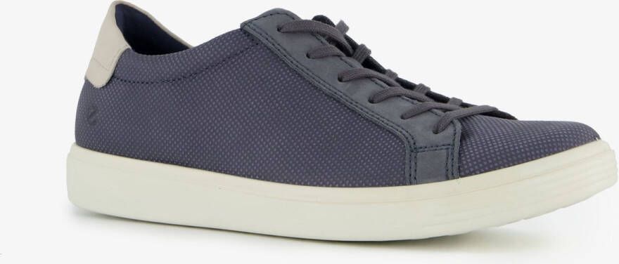 ECCO Soft Classic leren dames veterschoenen blauw