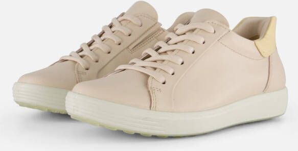 ECCO Soft Sneakers beige Leer Dames