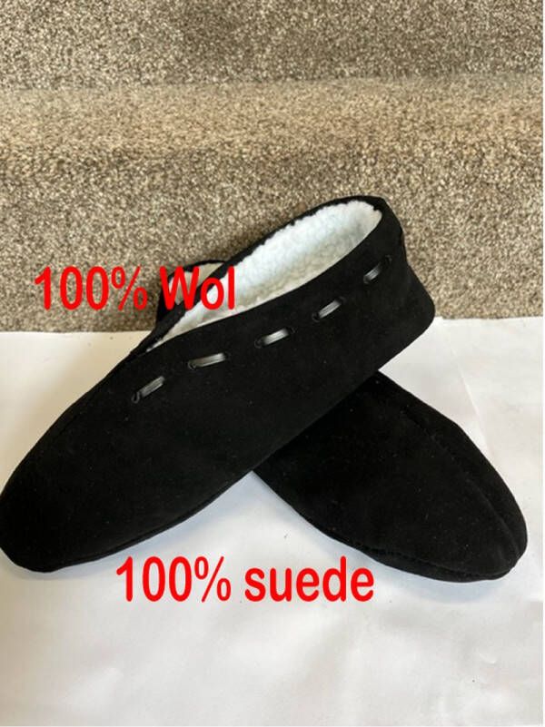 Echte Spaanse sloffen Spaanse sloffen 100% suede en 100% wol - Schoenen.nl