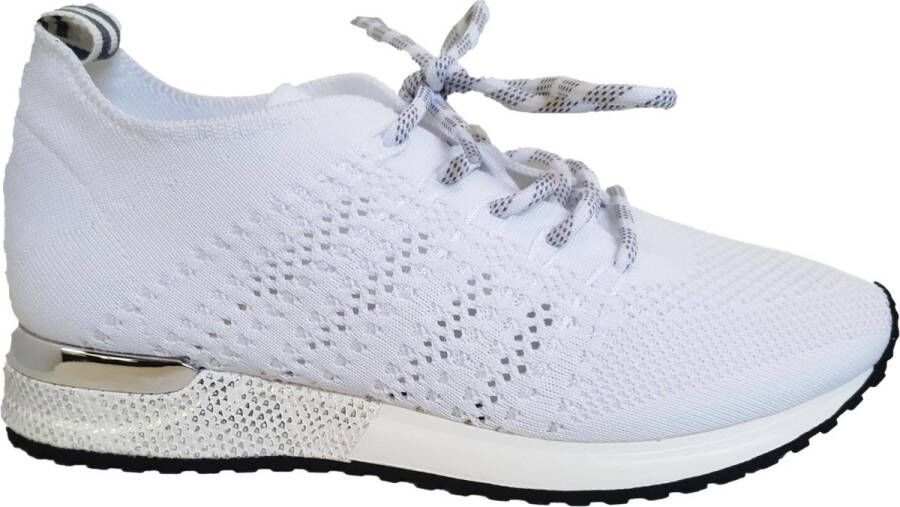 Edel Fashion La Strada Sneaker Laag Dames Sneakersock Easy Fit Wit