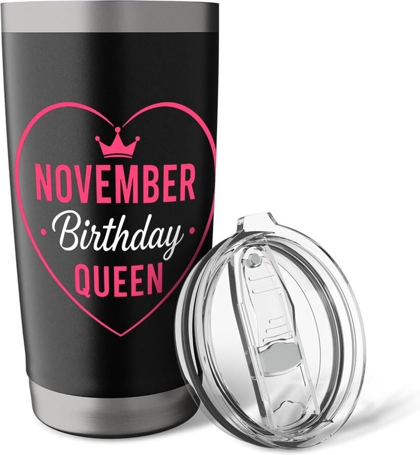 Eenvoudig quote Vier November Geboorte Koningin Dubbelwandige RVS Thermosbeker