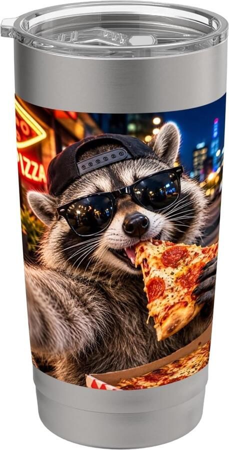 Eet pizza grappig selfie-beker
