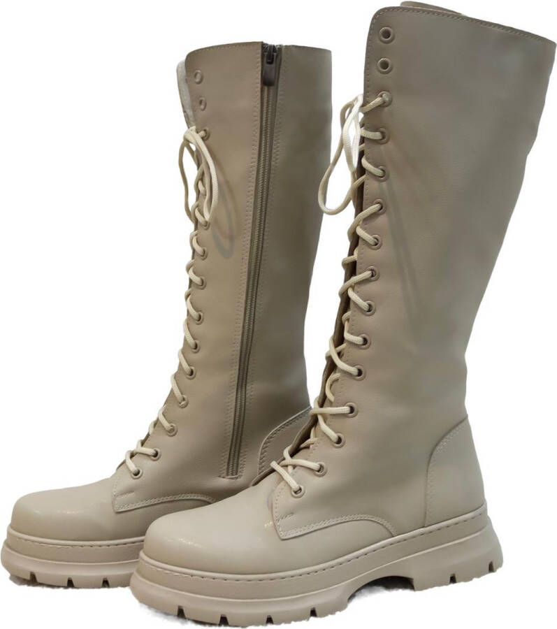 Efrin Mode Efrin Lace-Up Boots Beige