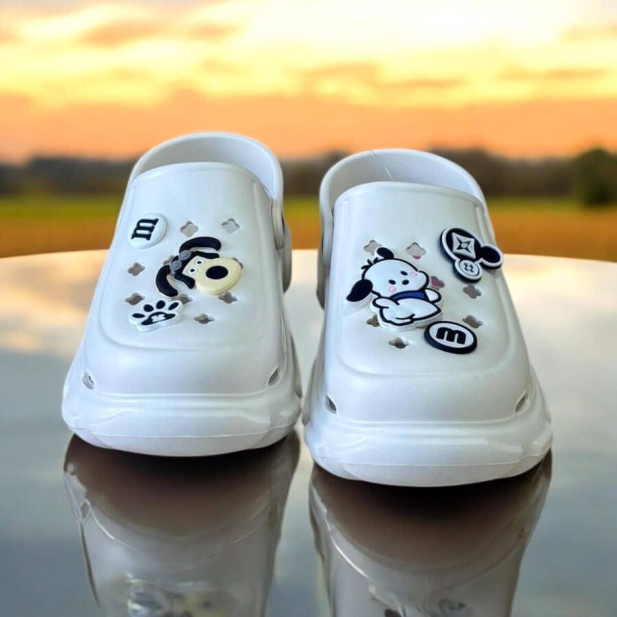 Ekselans EK-177 Siliconen Slippers Hoge Zool Gebroken Wit