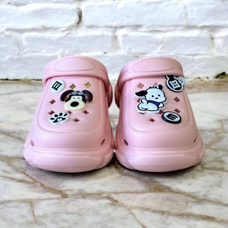 Ekselans EK-177 Siliconen Slippers Lage zool Roze