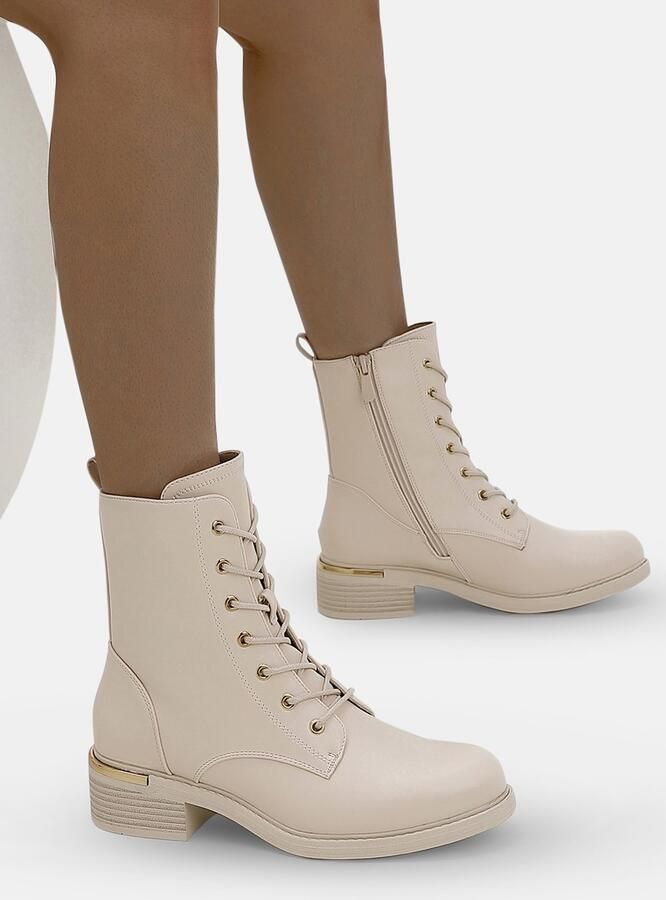 Elara Veterlaarsjes beige